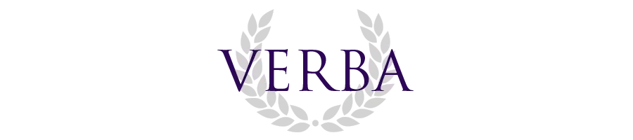 The VERBA logo, which consists of the word VERBA in front of a laurel wreath.