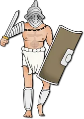helmeted gladiator